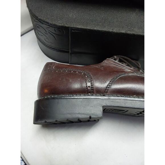 Mens Brown Dress Shoes by Nunn Bush Size 9 1/2 Lace Up model 831975 main image 4